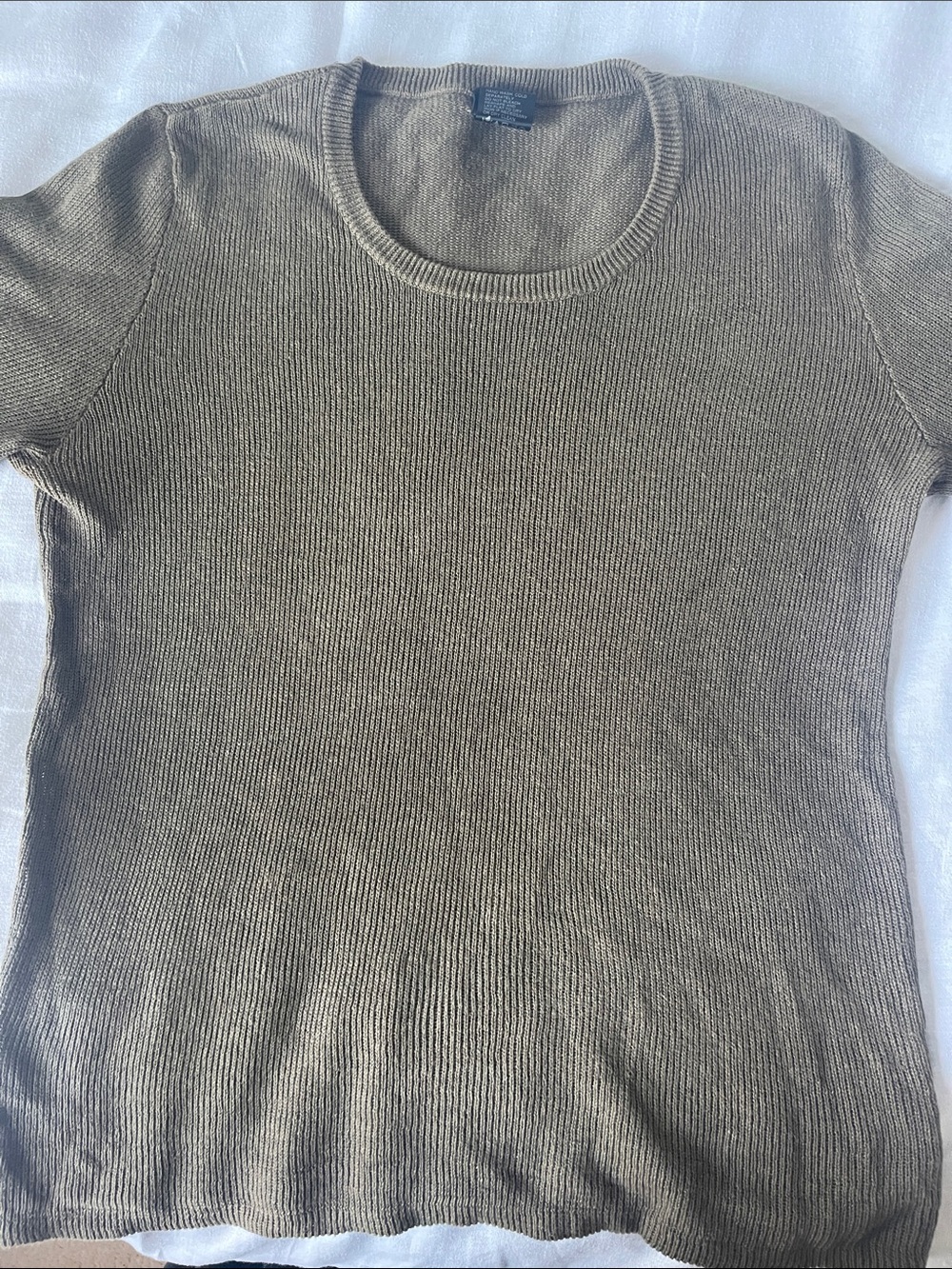 KORS Michael Kors Ribbed Crewneck Sweater in Taupe